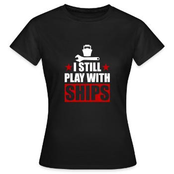 Lustiges Schiffsmechaniker Shirt & Geschenkidee - Frauen T-Shirt - Schwarz - Vorne - AI Model Female 172 dark (172cm)