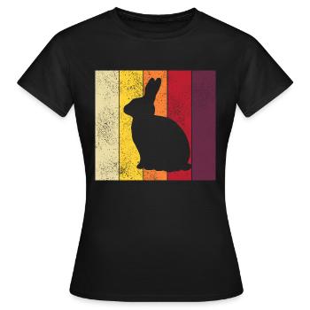 Rabbit Retro Rabbit Easter Gift - Women's T-Shirt - black - Front - AI Model Female 172 dark (172cm)