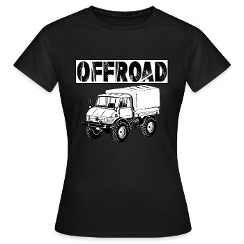 Unimog - Oldtimer - Offroad - Dispositif moteur universel - T-shirt Femme - noir - Devant - AI Model Female 172 dark (172cm)