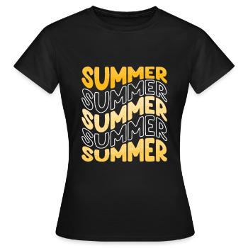 Summer - Frauen T-Shirt - Schwarz - Vorne - AI Model Female 172 dark (172cm)