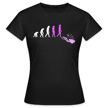 Tauchen Taucher Scuba Evolution - Frauen T-Shirt - Schwarz - Vorne - AI Model Female 172 dark (172cm)
