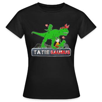 Tatinosaurus Cadeau Meilleure Tati D'Amour - T-shirt Femme - noir - Devant - AI Model Female 172 dark (172cm)