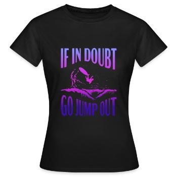 Welle Sprung Surf Shirt Design - Frauen T-Shirt - Schwarz - Vorne - AI Model Female 172 dark (172cm)