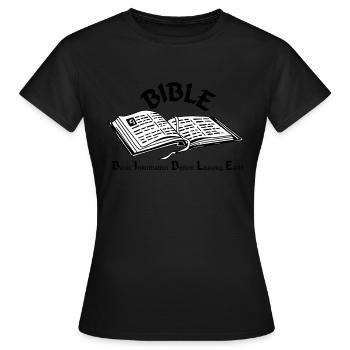 bible - T-shirt Femme - noir - Devant - AI Model Female 172 dark (172cm)