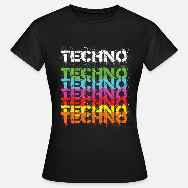 Techno Techno Freak Techno Musik - Frauen T-Shirt - Schwarz