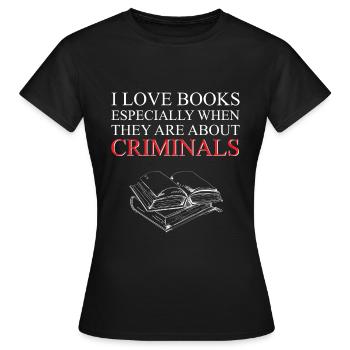 Crime Thriller Crime Thriller Books - T-shirt Femme - noir - Devant - AI Model Female 172 dark (172cm)