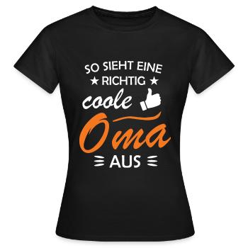 Grandma Omi Cool Grandma Gift Grandma Grandmas - Women's T-Shirt - black - Front - AI Model Female 172 dark (172cm)