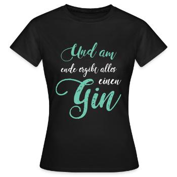 Gin Sort Gin Fan Gin Trinker Idée cadeau - T-shirt Femme - noir - Devant - AI Model Female 172 dark (172cm)