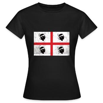 Sardinia Flag - Women's T-Shirt - black - Front - AI Model Female 172 dark (172cm)