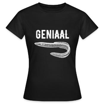 geniAAL lustiges AAL Motiv AAl Wortspiel - Frauen T-Shirt - Schwarz - Vorne - AI Model Female 172 dark (172cm)