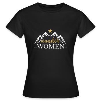 Randonnée Femme Randonnée Idée Cadeau Randonnée Femme - T-shirt Femme - noir - Devant - AI Model Female 172 dark (172cm)
