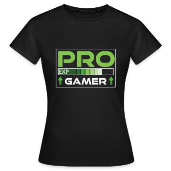 Pro Gamer Progamer Gaming Freak Gamer Merch - T-shirt Femme - noir - Devant - AI Model Female 172 dark (172cm)