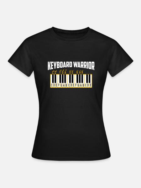 Keyboard - Piano - Klavier - Musik - Shirt. - Frauen T-Shirt - Schwarz