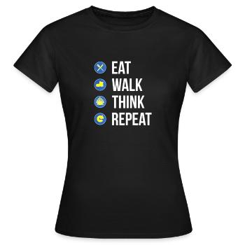 Pélerin camino - T-shirt Femme - noir - Devant - AI Model Female 172 dark (172cm)