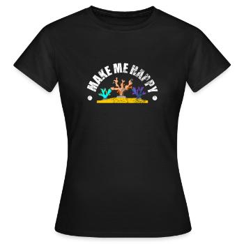 Bunte Korallen - Frauen T-Shirt - Schwarz - Vorne - AI Model Female 172 dark (172cm)