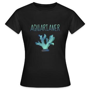Aquarium Coral Coral Reef Aquarists - Women's T-Shirt - black - Front - AI Model Female 172 dark (172cm)