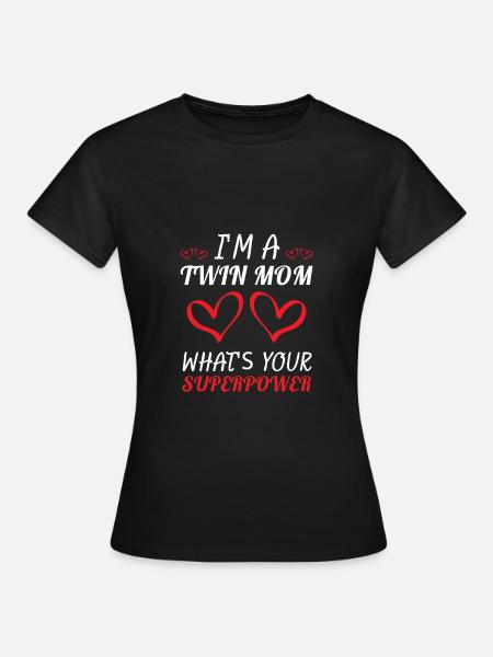 Mom Superpower - Mutter - Shirt - Frauen T-Shirt - Schwarz
