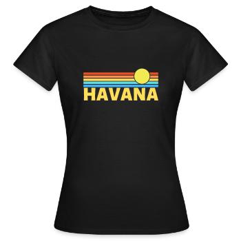 Havana Havanna - Frauen T-Shirt - Schwarz - Vorne - AI Model Female 172 dark (172cm)