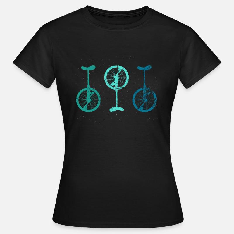 Vintage Einräder Einrad - Frauen T-Shirt - Schwarz