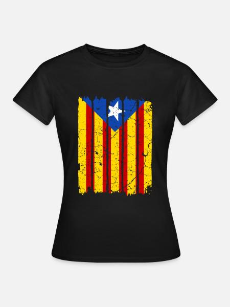 Katalonien Flagge - Frauen T-Shirt - Schwarz