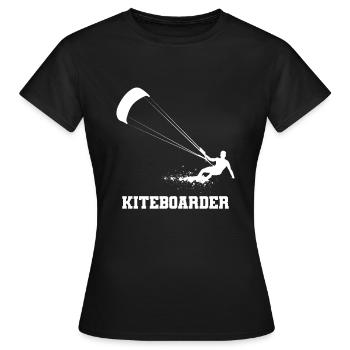 Planche de kitesurf - T-shirt Femme - noir - Devant - AI Model Female 172 dark (172cm)