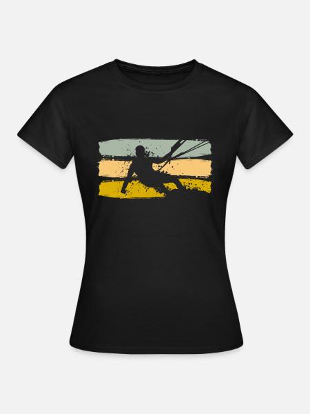 Kiteboard Kiteboarding - Frauen T-Shirt - Schwarz