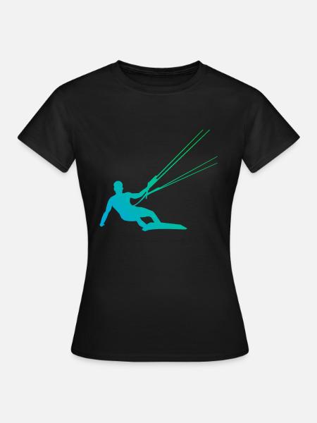 Kite Boarder haben ein Kiteboard zum Kitesurfen. - Frauen T-Shirt - Schwarz