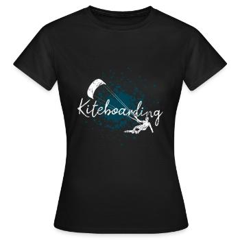 Kiteboard - Frauen T-Shirt - Schwarz - Vorne - AI Model Female 172 dark (172cm)