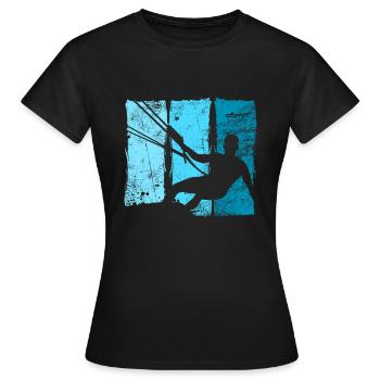 Kiteboard - Frauen T-Shirt - Schwarz - Vorne - AI Model Female 172 dark (172cm)