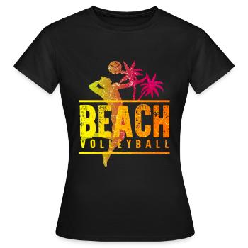 Beach Volleyball - Frauen T-Shirt - Schwarz - Vorne - AI Model Female 172 dark (172cm)