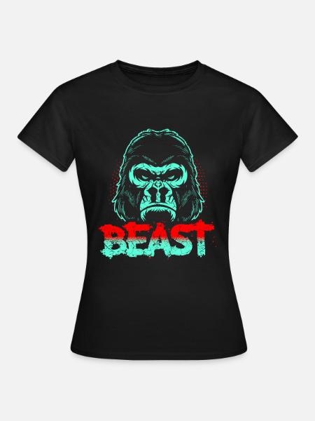 Gorilla Gym Beast - Frauen T-Shirt - Schwarz