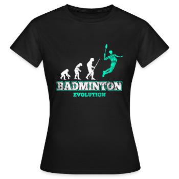 Badminton Badmintonspieler - Frauen T-Shirt - Schwarz - Vorne - AI Model Female 172 dark (172cm)