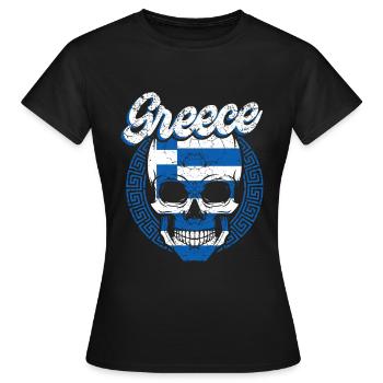 Greece - Women's T-Shirt - black - Front - AI Model Female 172 dark (172cm)