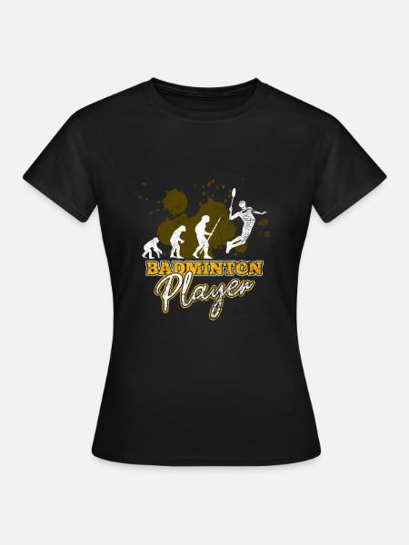 Cooles Badminton - Frauen T-Shirt - Schwarz