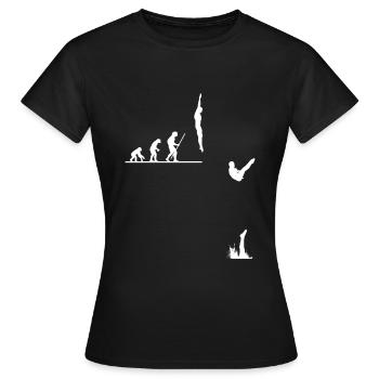 Wassersport Wasserspringen Sprungbrett - Frauen T-Shirt - Schwarz - Vorne - AI Model Female 172 dark (172cm)
