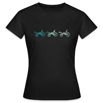 Retro Liegerad Fahrrad - Frauen T-Shirt - Schwarz - Vorne - AI Model Female 172 dark (172cm)