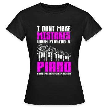 Pianiste créatif - pianiste créatif - drôle - T-shirt Femme - noir - Devant - AI Model Female 172 dark (172cm)