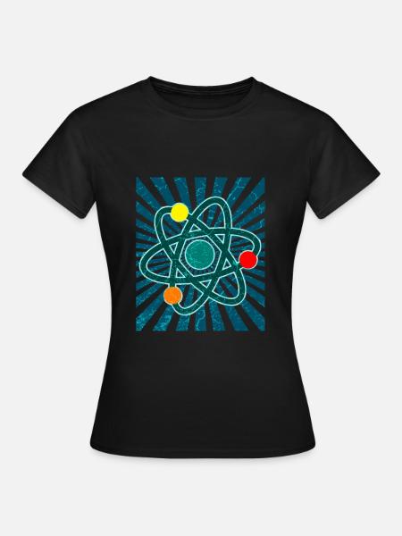 Atom - Frauen T-Shirt - Schwarz