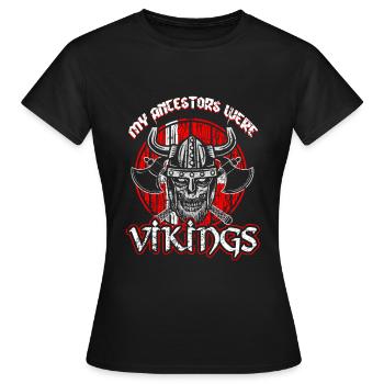 Danish Viking - Women's T-Shirt - black - Front - AI Model Female 172 dark (172cm)