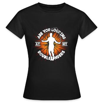 Seilspringer jump rope jump rope - Women's T-Shirt - black - Front - AI Model Female 172 dark (172cm)