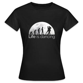 Danse drôle sport danse danse couple évolution - T-shirt Femme - noir - Devant - AI Model Female 172 dark (172cm)