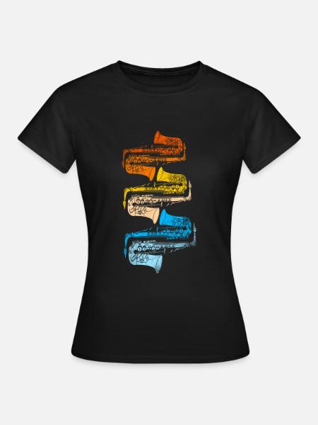 Saxophon - Frauen T-Shirt - Schwarz