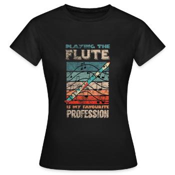 Vintage recorder - Women's T-Shirt - black - Front - AI Model Female 172 dark (172cm)