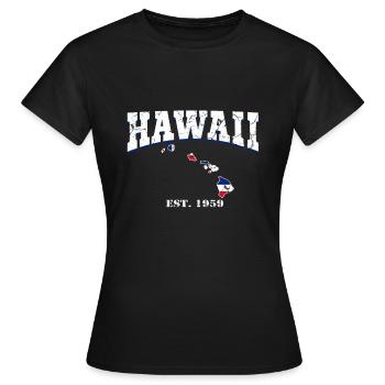 Hawaï - T-shirt Femme - noir - Devant - AI Model Female 172 dark (172cm)