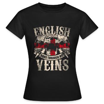 England Engländer - Frauen T-Shirt - Schwarz - Vorne - AI Model Female 172 dark (172cm)