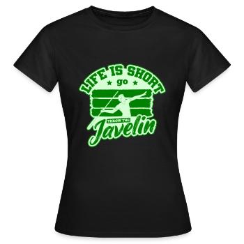 Lancer du javelot lancer du javelot - T-shirt Femme - noir - Devant - AI Model Female 172 dark (172cm)