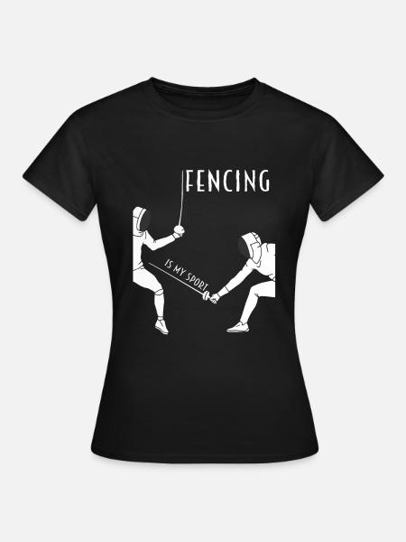 Duell Fechten Fechtsport - Frauen T-Shirt - Schwarz