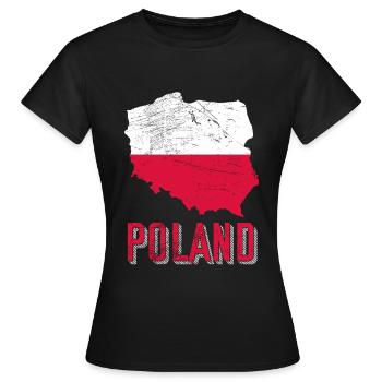 Polen - Frauen T-Shirt - Schwarz - Vorne - AI Model Female 172 dark (172cm)