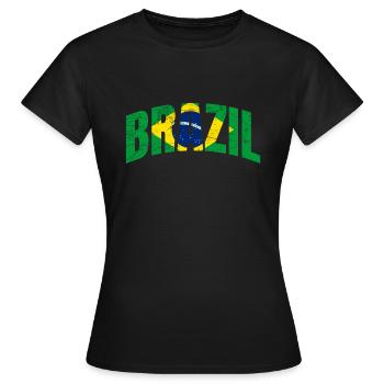 Brésil - T-shirt Femme - noir - Devant - AI Model Female 172 dark (172cm)