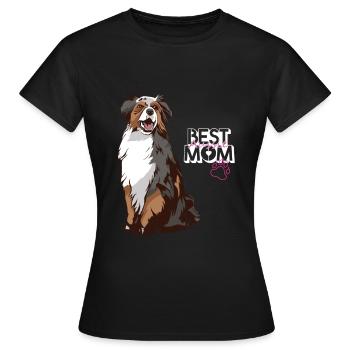 Aussi Shepherd Best Aussie Mom - Frauen T-Shirt - Schwarz - Vorne - AI Model Female 172 dark (172cm)